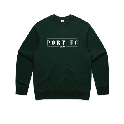 Port FC Contrast Crew Jumper - Bottle