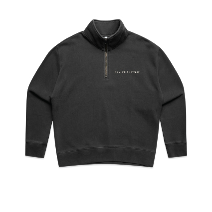 Faded Black Qtr Zip