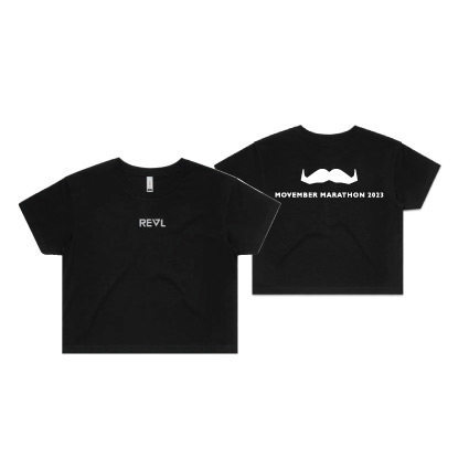 REVL Unley Movember Marathon Crop Tee