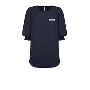 Seaview HS Staff SS Shirred Top