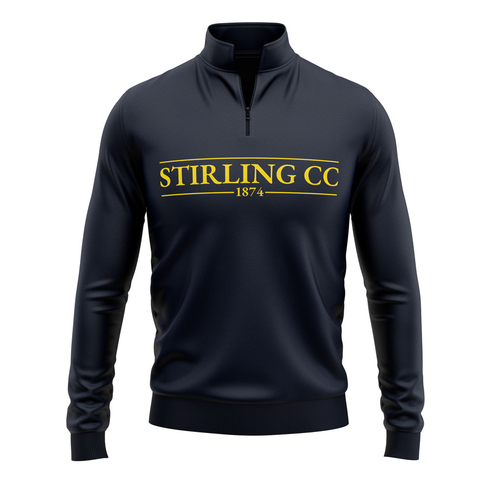 Stirling Cricket Club 1/4 Zip Jumper - Navy 