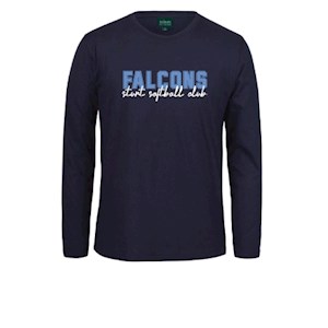 Sturt Softball LS Print Tee - Navy