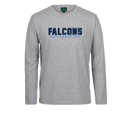 Sturt Softball LS Print Tee - Grey Marle