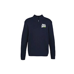 Thomas Cappo Seafoods Mens Mens Wool Rich Zip Pullover