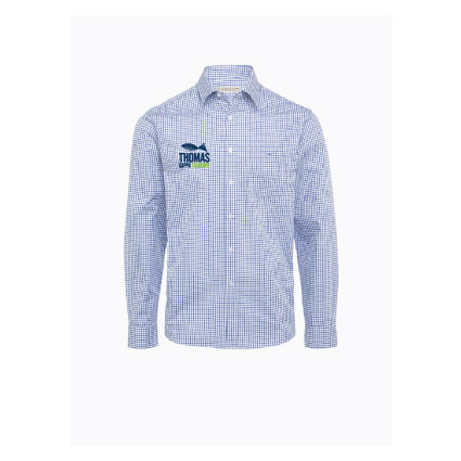 Thomas Cappo Seafoods Mens Collins Shirt - White/Blue