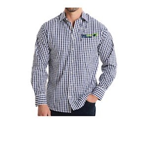 TFI Mens Hillston Long Sleeve- Navy Check