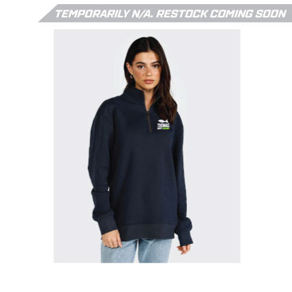 Thomas Cappo Seafoods Unisex Quarter Zip - Navy