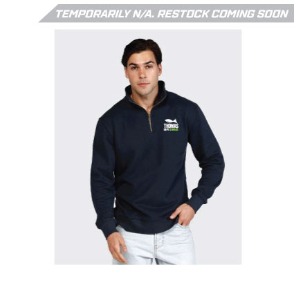 Thomas Cappo Seafoods Unisex Quarter Zip - Navy