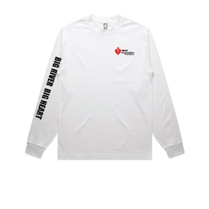 Top To Bottom Heavy Long Sleeve White Tee - Mens