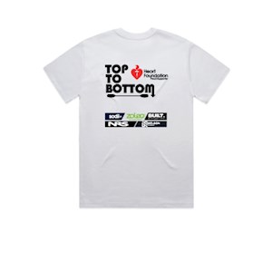 Top To Bottom Heavy White Tee - Mens