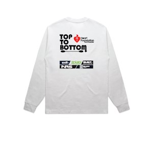 Top To Bottom Long Sleeve White Tee - Womans 