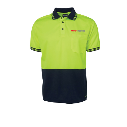 Unity Roofing Traditional Hi-Vis SS Polo 