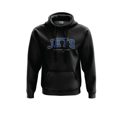 Unley Jets Embroidered College Hoodie - Black