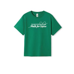 Walk For Love Green Top- Kids
